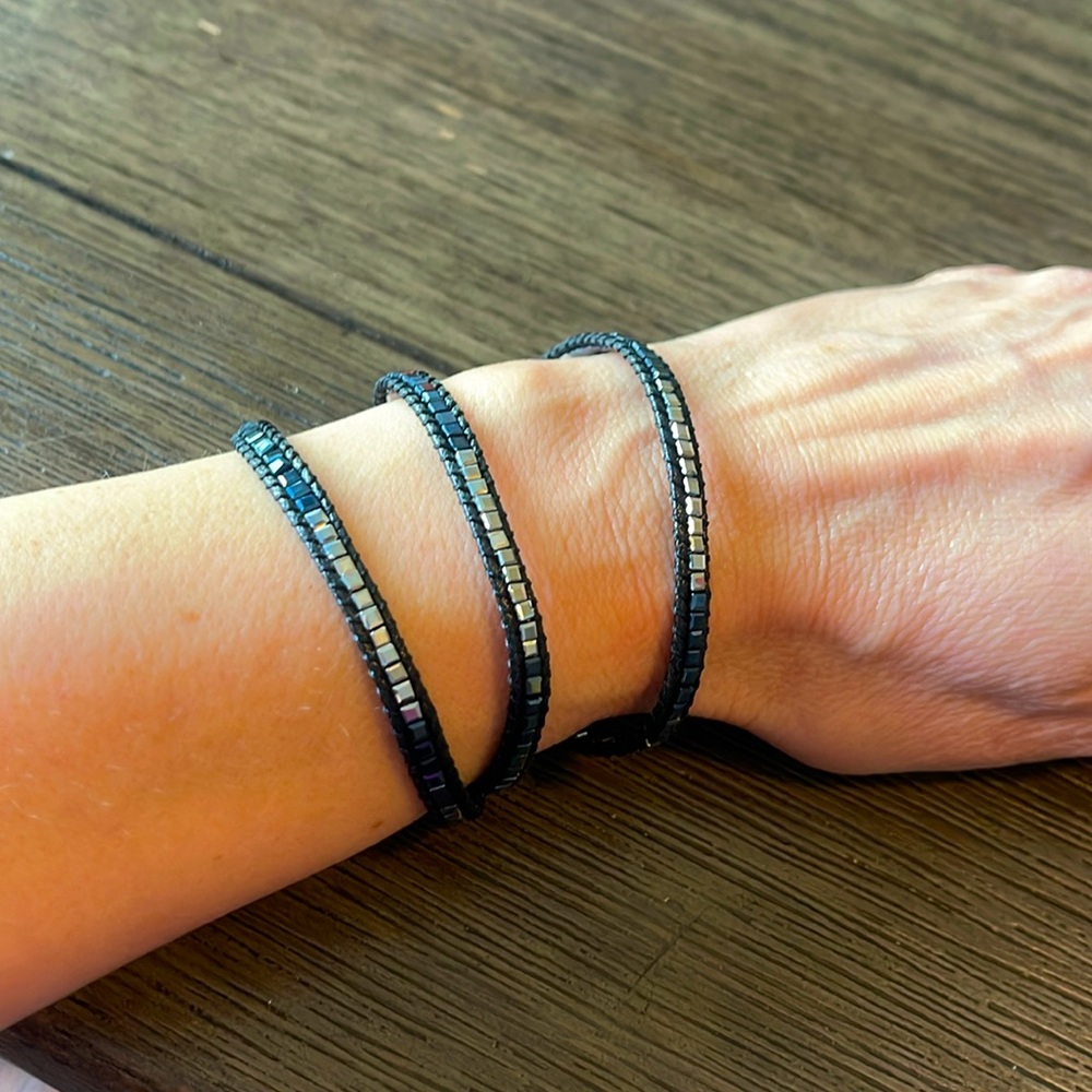 Katie Soleil black and silver wrap bracelet - brand new!